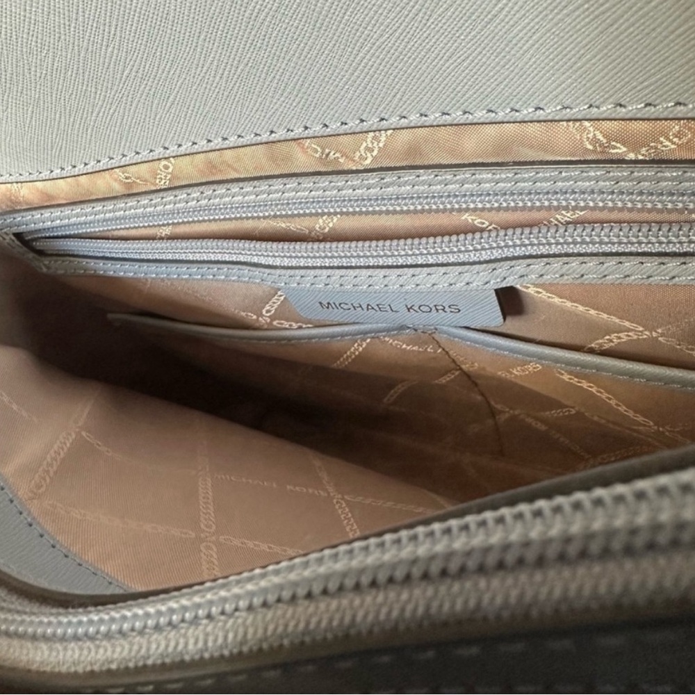 MICHAEL KORS Saffiano Sky Blue Tote Bag - Picture 10 of 10